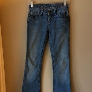 Boot leg medium wash jeans